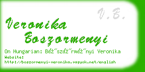 veronika boszormenyi business card